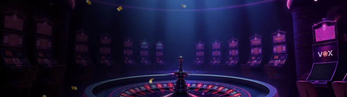 Sala ze stołami kasyna na żywo w Vox Casino